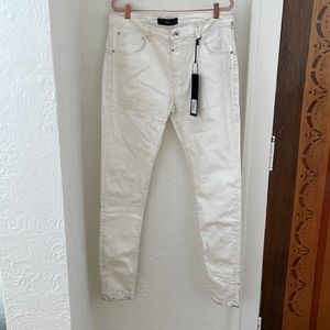 KOLLAR Men's White Denim Bottom Pants Size 36